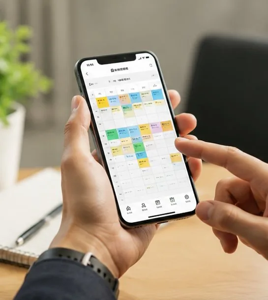 シフト管理システムのスマホ画面